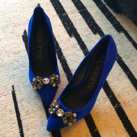 Sole Society Royal Blue Suede Pumps - Picture 1 of 9